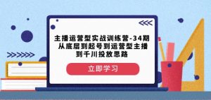 主播运营型实战训练营-第34期从底层到起号到运营型主播到千川投放思路-ANQUYE-HENHENLU-26UUU[首页]