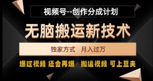 视频号无脑搬运新技术，破原创壕流量，独家方式，爆过视频，还会再爆【揭秘】-ANQUYE-HENHENLU-26UUU[首页]