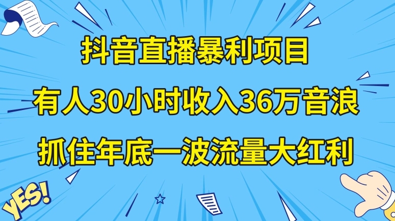 抖音直播暴利项目，有人30小时收入36万音浪，公司宣传片年会视频制作，抓住年底一波流量大红利【揭秘】-ANQUYE-HENHENLU-26UUU[首页]