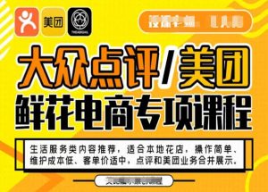 大众点评/美团鲜花电商专项课程，操作简单、维护成本低、客单价适中，点评和美团业务合并展示-ANQUYE-HENHENLU-26UUU[首页]