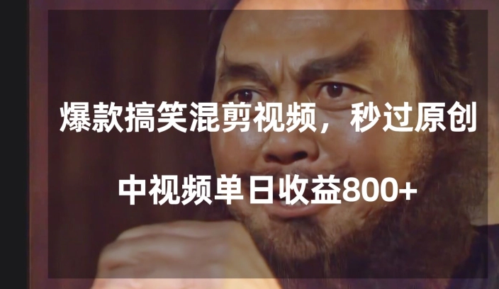 爆款搞笑混剪视频，百分百过原创，单日中视频播放收益800+【揭秘】-ANQUYE-HENHENLU-26UUU[首页]