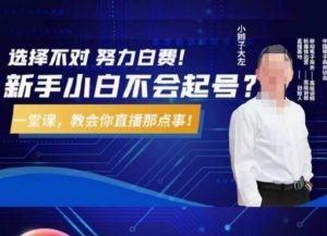 大左教您从0到1做直播带货，选择不对，努力白费，5小时课程搞定那点事，解决你起号问题-ANQUYE-HENHENLU-26UUU[首页]