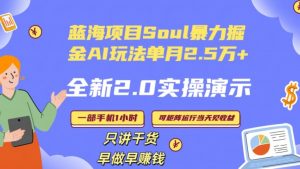 Soul怎么做到单月变现25000+全新2.0AI掘金玩法全程实操演示小白好上手【揭秘】-ANQUYE-HENHENLU-26UUU[首页]