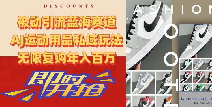 被动引流蓝海赛道，AJ运动用品私域玩法，无限复购年入百万【揭秘】-ANQUYE-HENHENLU-26UUU[首页]
