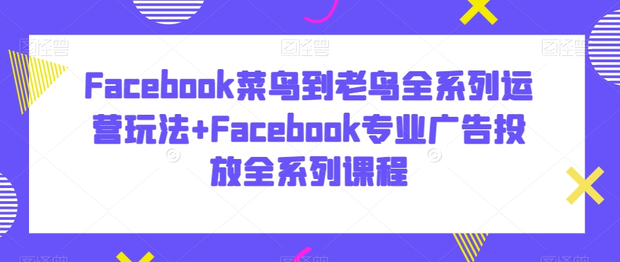 Facebook菜鸟到老鸟全系列运营玩法+Facebook专业广告投放全系列课程-ANQUYE-HENHENLU-26UUU[首页]