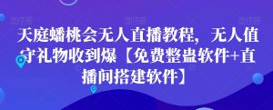 天庭蟠桃会无人直播教程，无人值守礼物收到爆【免费整蛊软件+直播间搭建软件】-ANQUYE-HENHENLU-26UUU[首页]