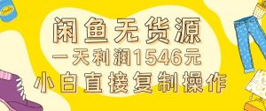 外面收2980的闲鱼无货源玩法实操一天利润1546元0成本入场含全套流程【揭秘】-ANQUYE-HENHENLU-26UUU[首页]
