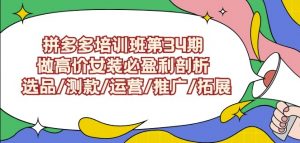 拼多多培训班第34期：做高价女装必盈利剖析选品/测款/运营/推广/拓展-ANQUYE-HENHENLU-26UUU[首页]