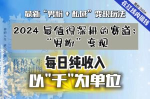 【私域流量最值钱】把“男粉”流量打到手，你便有无数种方法可以轻松变现，每日纯收入以“千”为单位-ANQUYE-HENHENLU-26UUU[首页]
