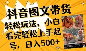 抖音图文带货已过时?那你不如仔细看看这个，小白看完轻松上手起号，日入500+不是梦【揭秘】-ANQUYE-HENHENLU-26UUU[首页]