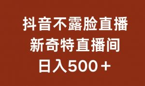 不露脸挂机直播，新奇特直播间，日入500+【揭秘】-ANQUYE-HENHENLU-26UUU[首页]