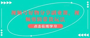 视频号好物分享副业课，视频剪辑带货玩法-ANQUYE-HENHENLU-26UUU[首页]