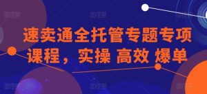 速卖通全托管专题专项课程，实操 高效 爆单-ANQUYE-HENHENLU-26UUU[首页]