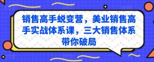 销售高手蜕变营，美业销售高手实战体系课，三大销售体系带你破局-ANQUYE-HENHENLU-26UUU[首页]