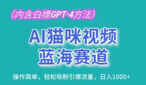 AI猫咪视频蓝海赛道，操作简单，轻松吸粉引爆流量，日入1K【揭秘】-ANQUYE-HENHENLU-26UUU[首页]