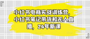 小红书电商实战训练营，小红书笔记带货和无人直播，24年新课-ANQUYE-HENHENLU-26UUU[首页]