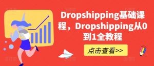 Dropshipping基础课程，Dropshipping从0到1全教程-ANQUYE-HENHENLU-26UUU[首页]