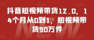 抖音短视频带货12.0，14个月从0到1，短视频带货90万件-ANQUYE-HENHENLU-26UUU[首页]