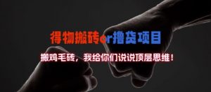 得物搬砖撸货项目?掰下数据，我给你们说说顶层思维【揭秘】-ANQUYE-HENHENLU-26UUU[首页]