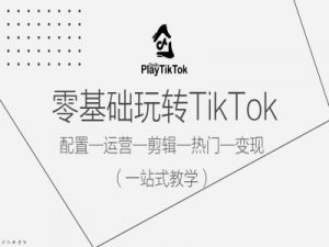 零基础玩转TikTok，配置一运营一剪辑一热门一变现，一站式教学-ANQUYE-HENHENLU-26UUU[首页]
