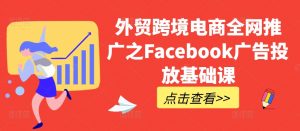 外贸跨境电商全网推广之Facebook广告投放基础课-ANQUYE-HENHENLU-26UUU[首页]
