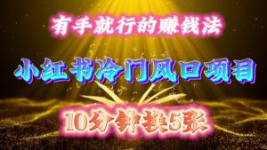 每天 10 分钟，小红书冷门风口项目开启，有手就行的搬运赚钱法，小白日入500 +【揭秘】-ANQUYE-HENHENLU-26UUU[首页]