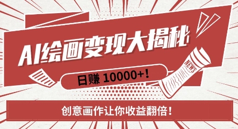 AI梦境绘画致富秘籍，复制粘贴，新手也能快速掌握，创意画作让你收益翻倍-ANQUYE-HENHENLU-26UUU[首页]