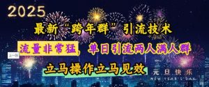 最新“跨年群”引流，流量非常猛，单日引流两人满人群，立马操作立马见效【揭秘】-ANQUYE-HENHENLU-26UUU[首页]