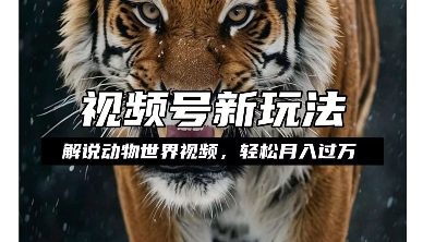 利用动物世界解说视频，赚分成计划收益，轻松月入过W，操作简单【揭秘】-ANQUYE-HENHENLU-26UUU[首页]