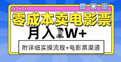 零成本卖电影票，月入过W+，实操流程+渠道-ANQUYE-HENHENLU-26UUU[首页]