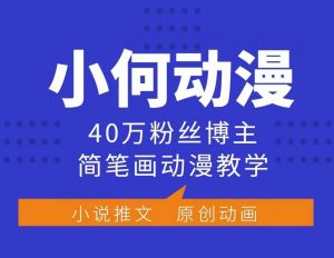 小何动漫简笔画动漫教学，40万粉丝博主课程，可做伙伴计划、分成计划、接广告等-ANQUYE-HENHENLU-26UUU[首页]