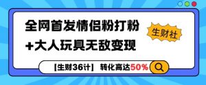 【生财36计】全网首发情侣粉打粉+大人玩具无敌变现-ANQUYE-HENHENLU-26UUU[首页]