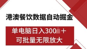 港澳数据全自动掘金，单电脑日入5张，可矩阵批量无限操作【仅揭秘】-ANQUYE-HENHENLU-26UUU[首页]