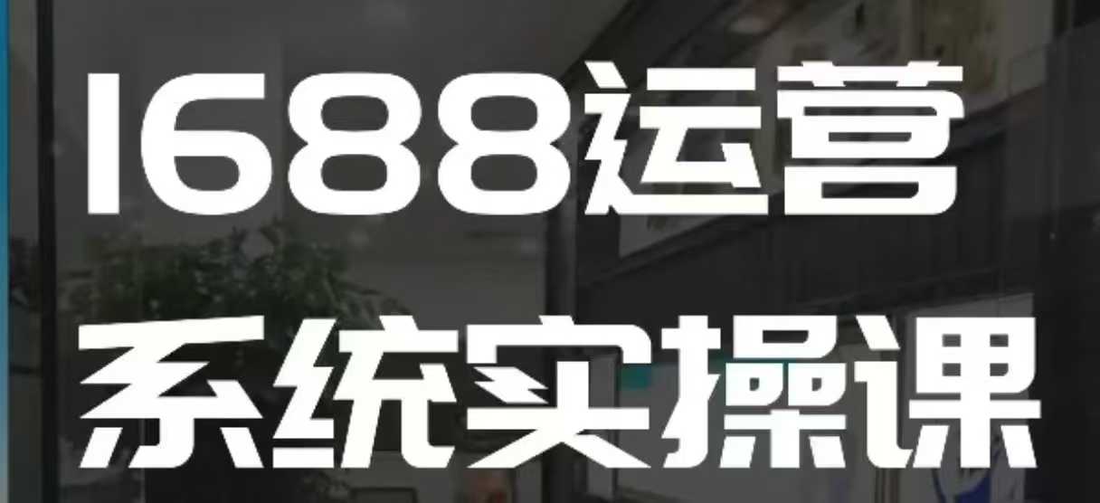 1688高阶运营系统实操课，快速掌握1688店铺运营的核心玩法-ANQUYE-HENHENLU-26UUU[首页]