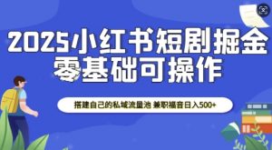 2025小红书短剧掘金，搭建自己的私域流量池，兼职福音日入5张-ANQUYE-HENHENLU-26UUU[首页]