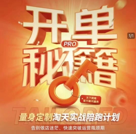 淘宝开单秘籍PRO，量身定制淘天实战陪跑计划，告别做店迷茫、快速突破运营瓶颈期-ANQUYE-HENHENLU-26UUU[首页]