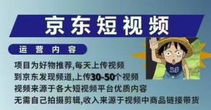 京东短视频带货课，无需自己拍摄剪辑，保姆式教学，两天快速上手-ANQUYE-HENHENLU-26UUU[首页]