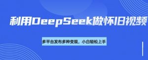 利用DeepSeek做怀旧视频，流量号多渠道变现能力强-ANQUYE-HENHENLU-26UUU[首页]